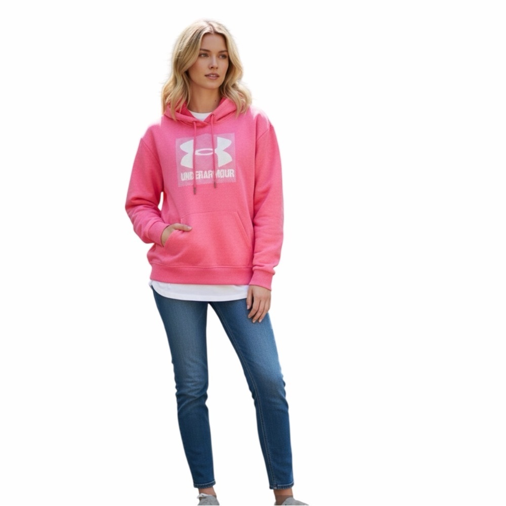 Under Armour ColdGear Pink Hoodie Youth LG Girls Pullover NWT